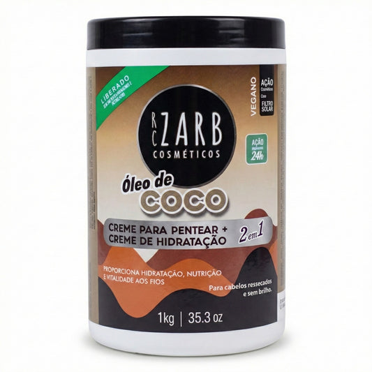 Creme 2 Em 1 Óleo De Coco Zarb 1KG