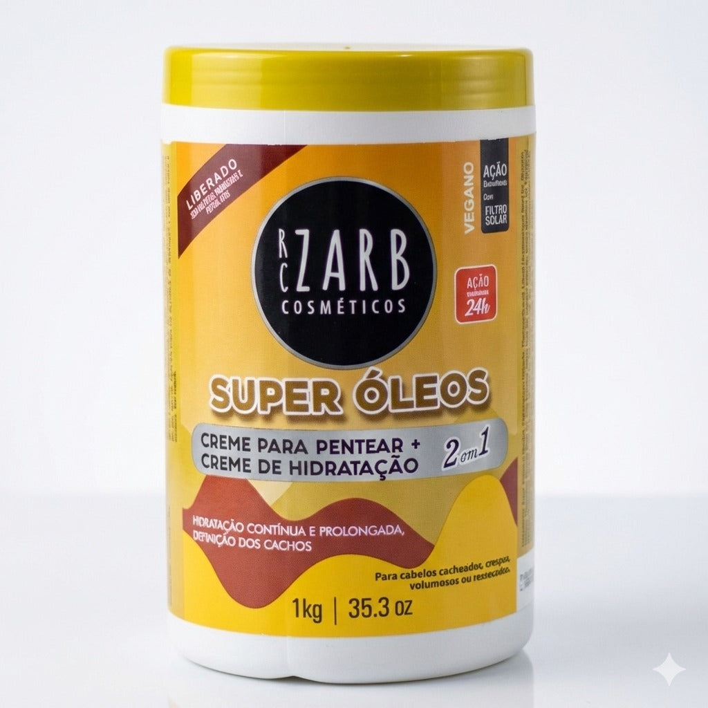 Creme 2 Em 1 Super Óleos Zarb 1KG